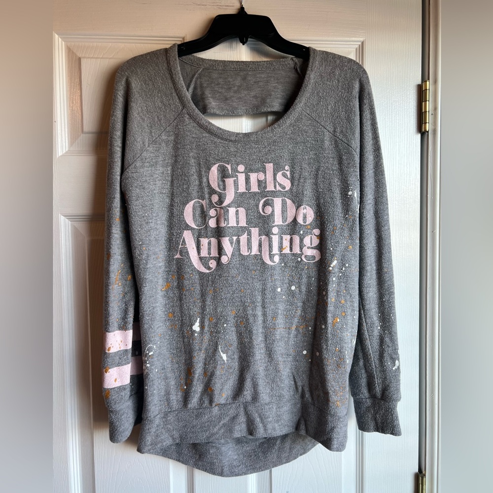 Chaser Girls can do Anything Sweatshirt sz Medium